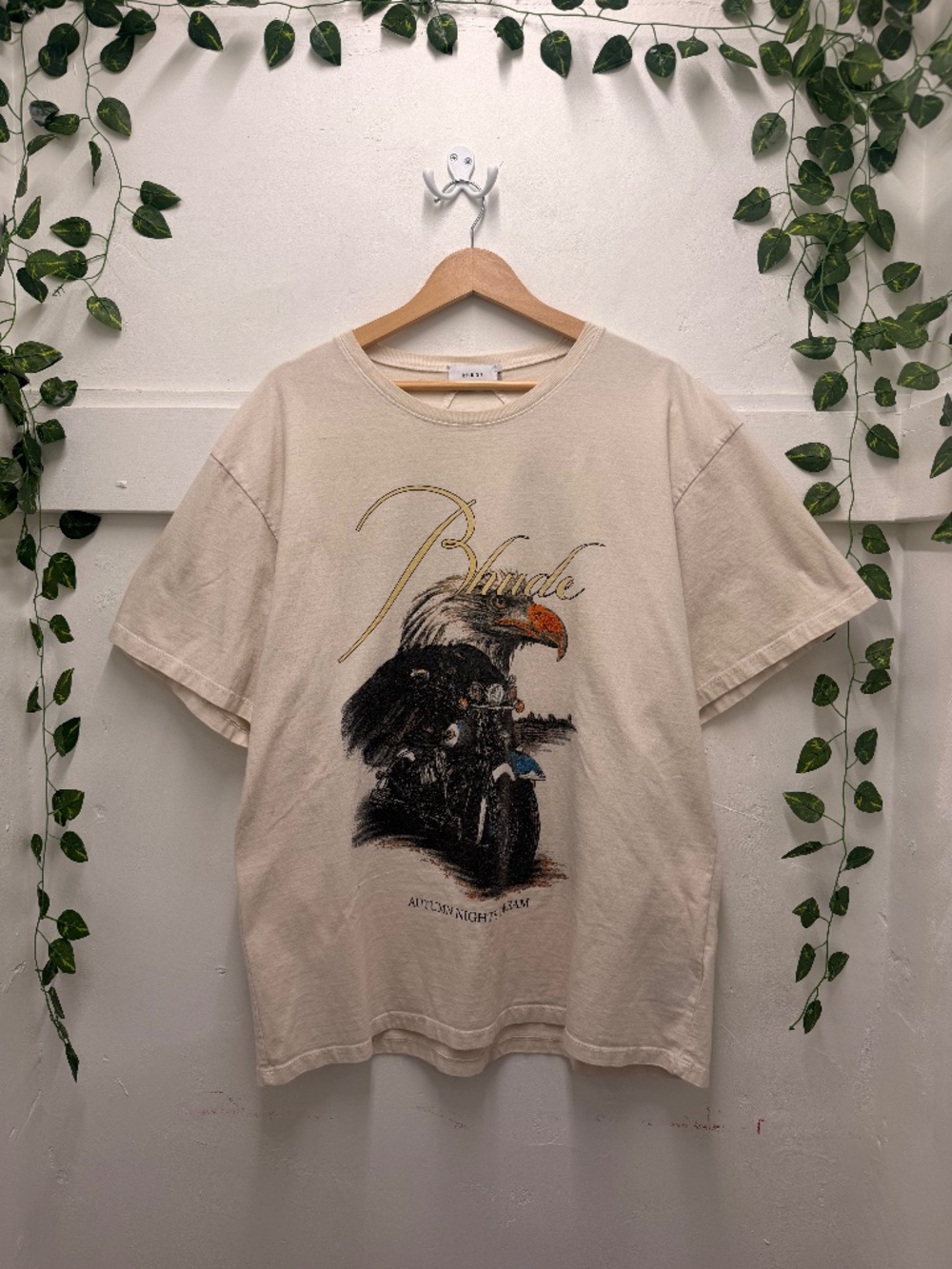 Rhude - Autumn Nights Dream Eagle Tee - Cream - Size L -